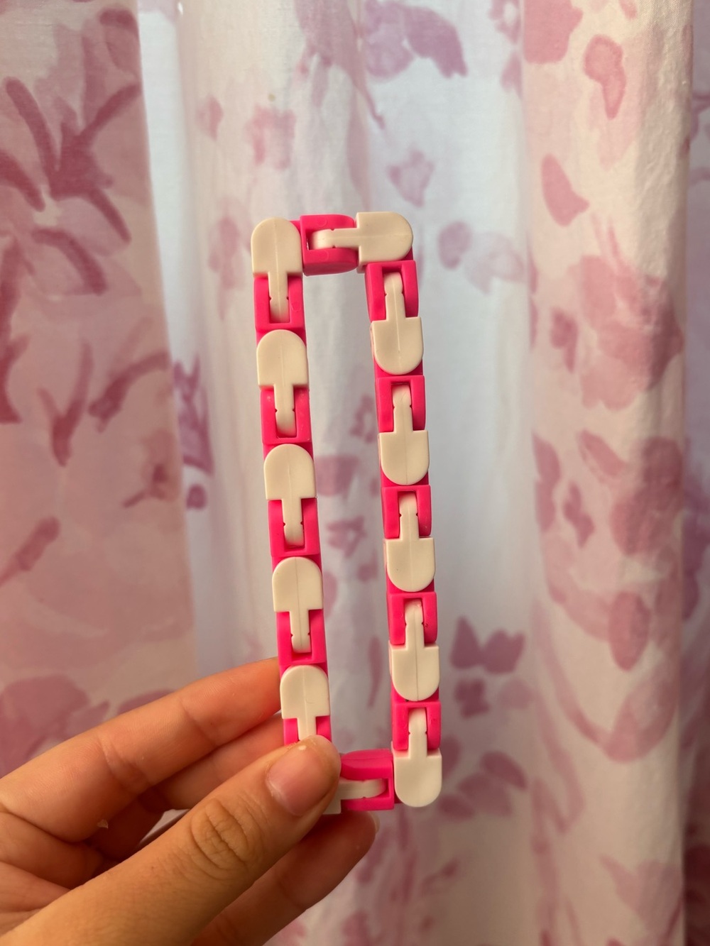 Pink & white fidget toy